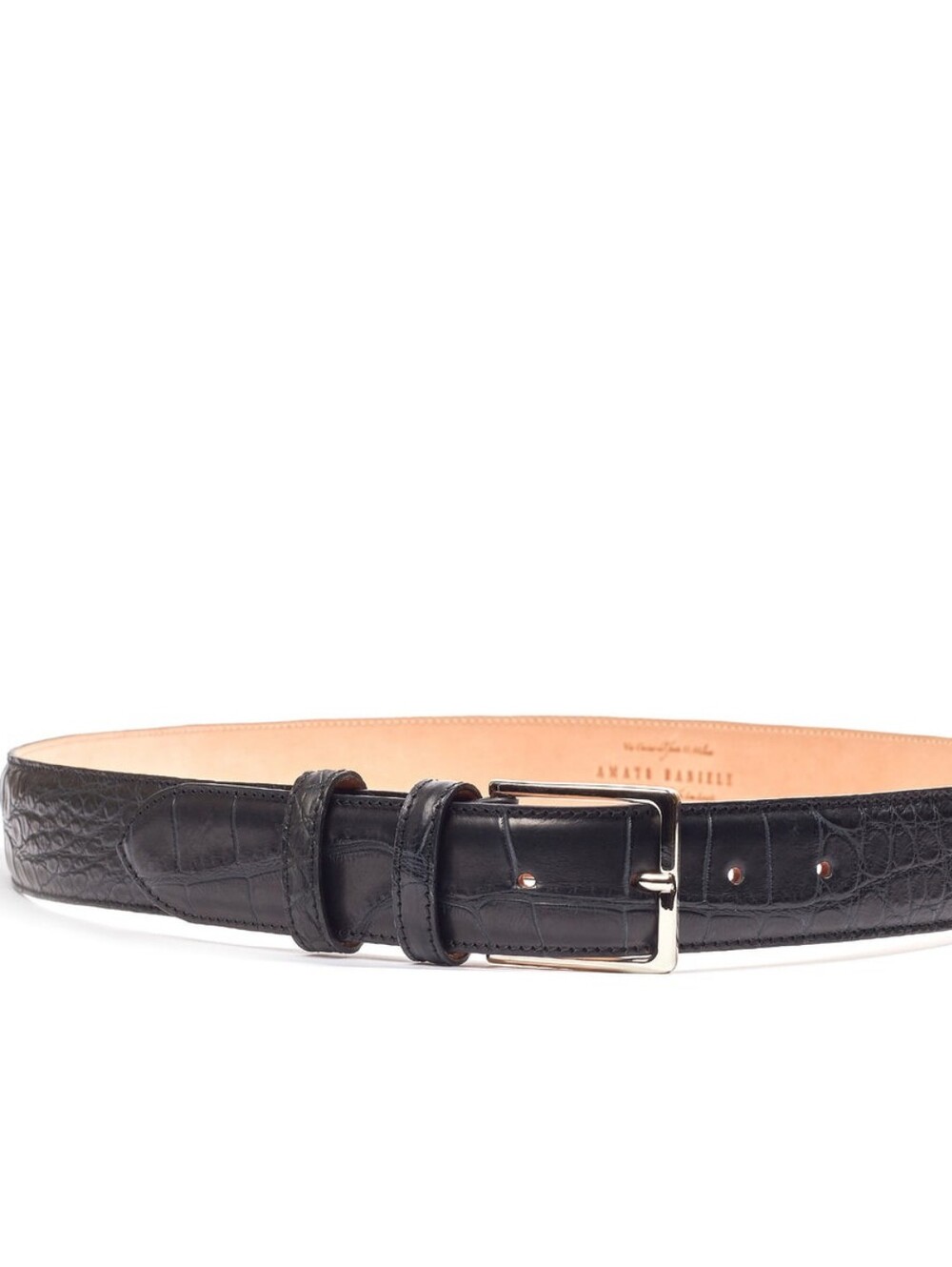 Men's Matte Black ALLIGATOR leather